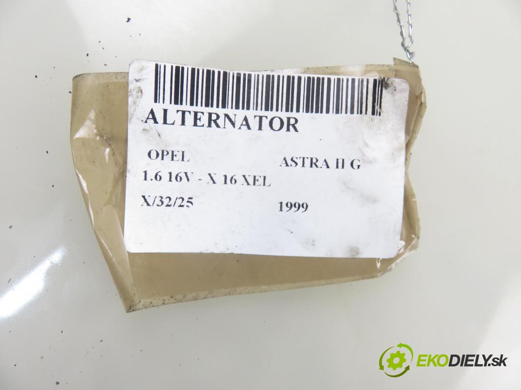 OPEL ASTRA G liftback (T98) HB 1999 74,00 1.6 16V - X 16 XEL 1598,00 Alternátor 6204000 (Alternátory)