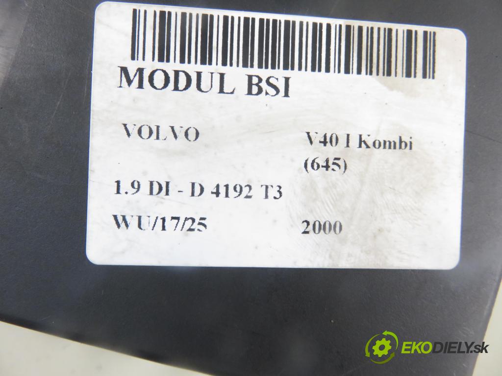 VOLVO V40 Kombi (645) KOMBI 2000 85,00 1.9 DI 116 - D 4192 T3 1870,00 MODUL BSI 30896697