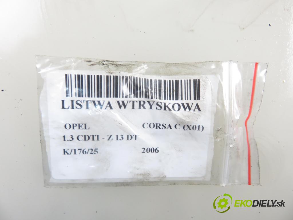 OPEL CORSA C (X01) HB 2006 51,00 1.3 CDTI - Z 13 DT 1248,00 Lišta vstrekovacia 0281002584 ; 0445214044 ; 46817523 (Vstrekovacie lišty)