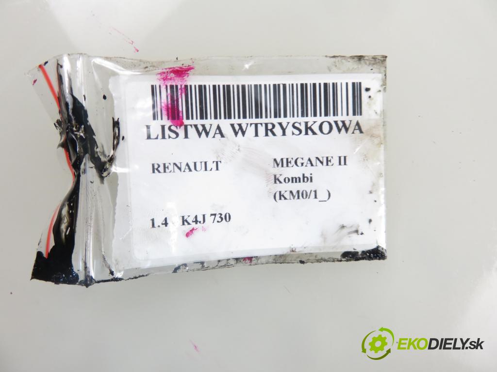 RENAULT MEGANE II Kombi (KM0/1_) KOMBI 2003 72,00 1.4 - K4J 730 1390,00 Lišta vstrekovacia 8200139674C ; H132254 ; ITGM60 (Vstrekovacie lišty)