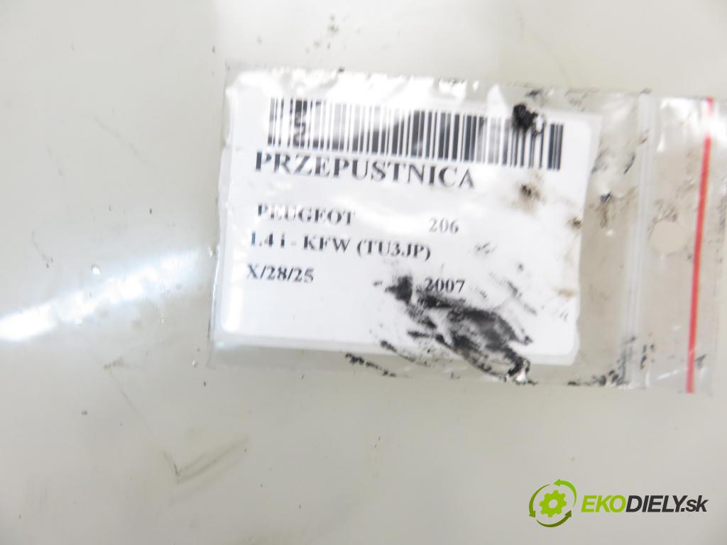 PEUGEOT 206 liftback (2A/C) HB 2007 55,00 1.4 75 - KFW 1360,00 Škrtiaca klapka 9640796280 ; 408239821001 (Škrtiace klapky)