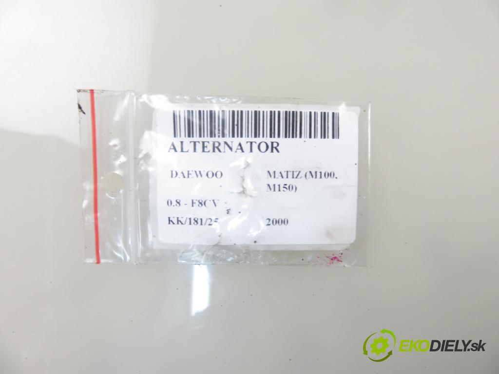 DAEWOO MATIZ (M100, M150) HB 2000 38,00 0.8 52 - F8CV 796,00 Alternátor (Alternátory)