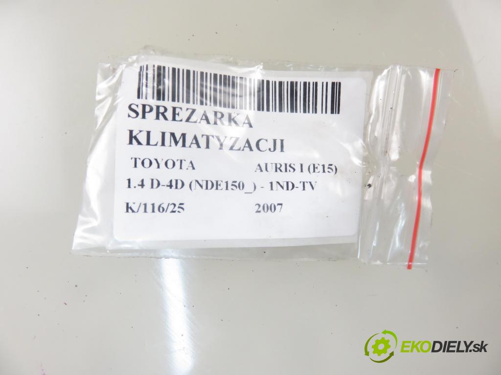 TOYOTA AURIS (_E15_) HB 2007 66,00 1.4 D-4D 90 - 1ND-TV 1364,00 KOMPRESOR: klimatizácie 4472601505 (Kompresory klimatizácie)