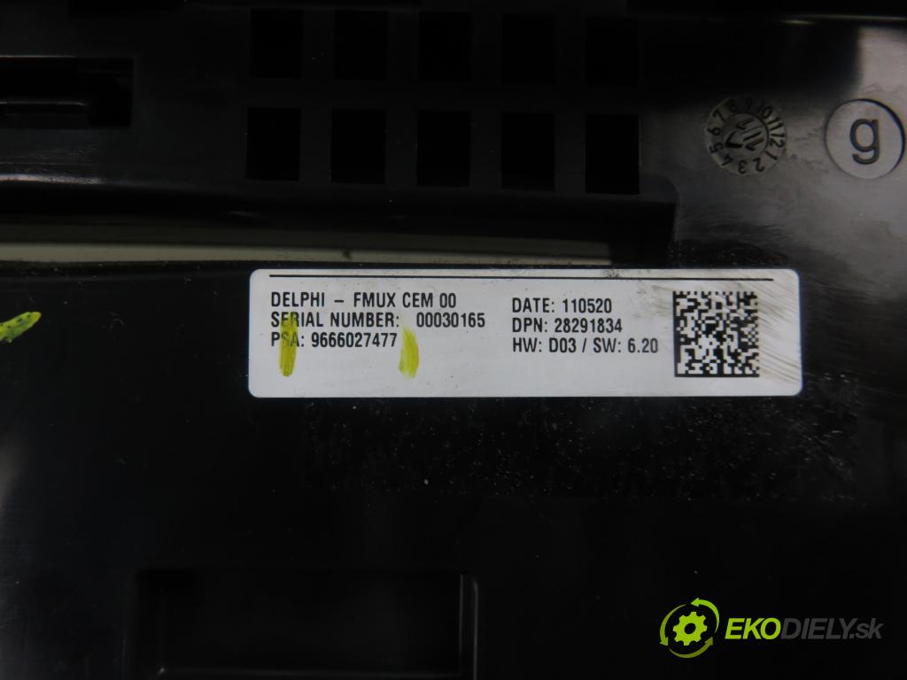CITROEN C4 II (B7) HB 2011 88,00 1.6 VTi 120 - 5FS (EP6C) 1598,00 Panel kúrenia KLIMATRONIK 9666027477