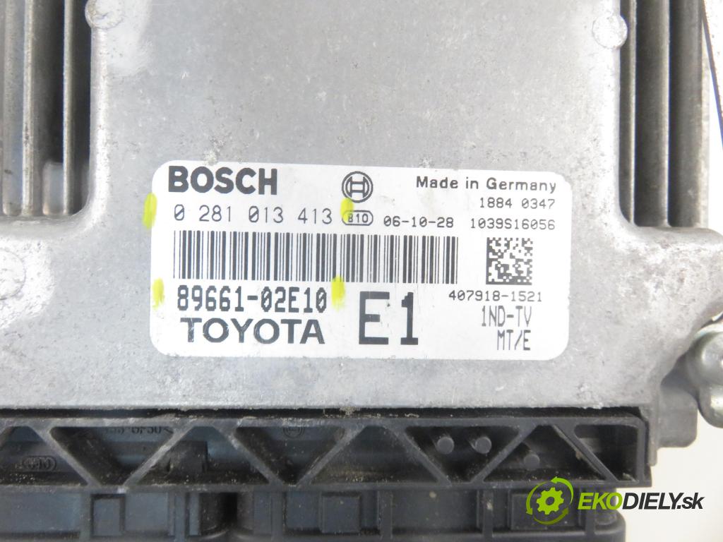 TOYOTA AURIS (_E15_) HB 2007 66,00 1.4 D-4D 90 - 1ND-TV 1364,00 Riadiaca jednotka Motor 8966102E10 ; 0281013413