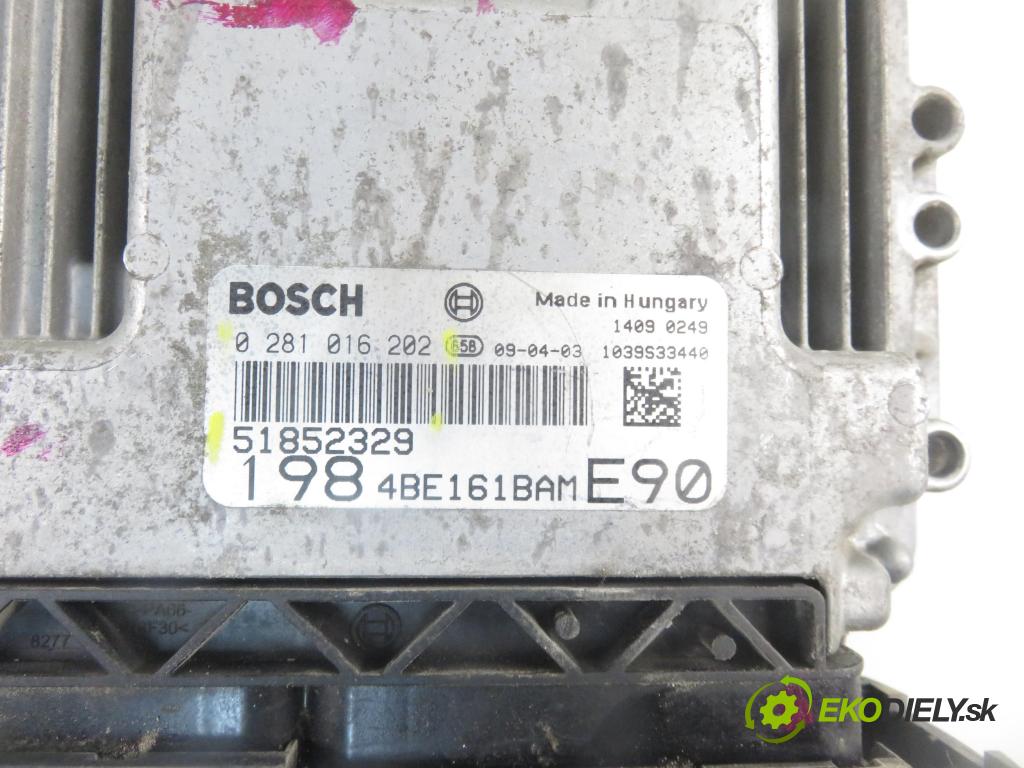 FIAT BRAVO II (198_) HB 2009 66,00 1.6 D Multijet - 198 A6.000 1598,00 Riadiaca jednotka Motor 51852329 ; 0281016202