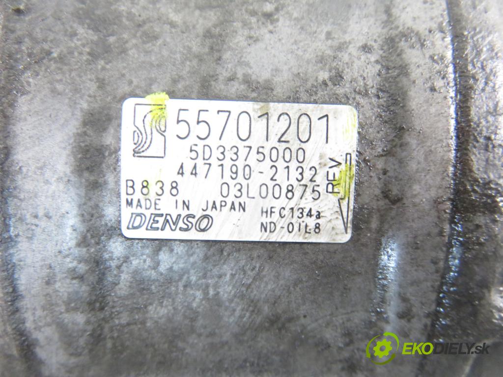 FIAT BRAVO II (198_) HB 2009 66,00 1.6 D Multijet - 198 A6.000 1598,00 KOMPRESOR: klimatizácie 55701201 ; 4471902132 (Kompresory klimatizácie)