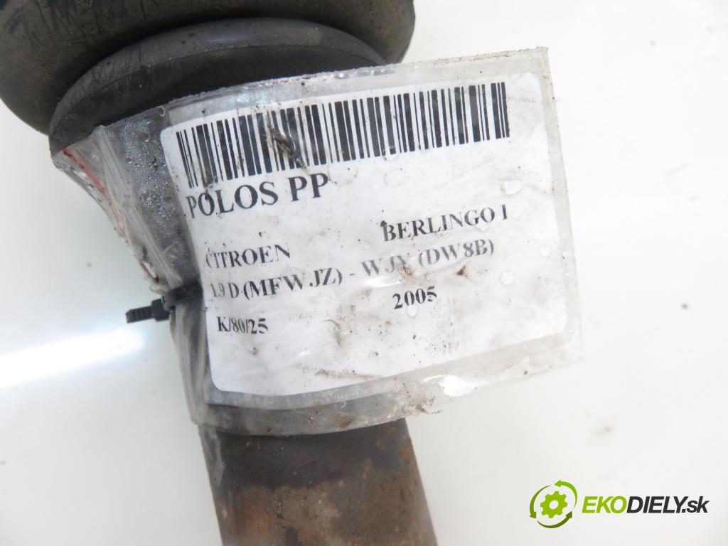 CITROEN BERLINGO / BERLINGO FIRST nadwozie wielkoprzestrzenne (MPV) KOMBIVAN 2005 51,00 1.9 D - WJY (DW8B) 1868,00 Poloos PP