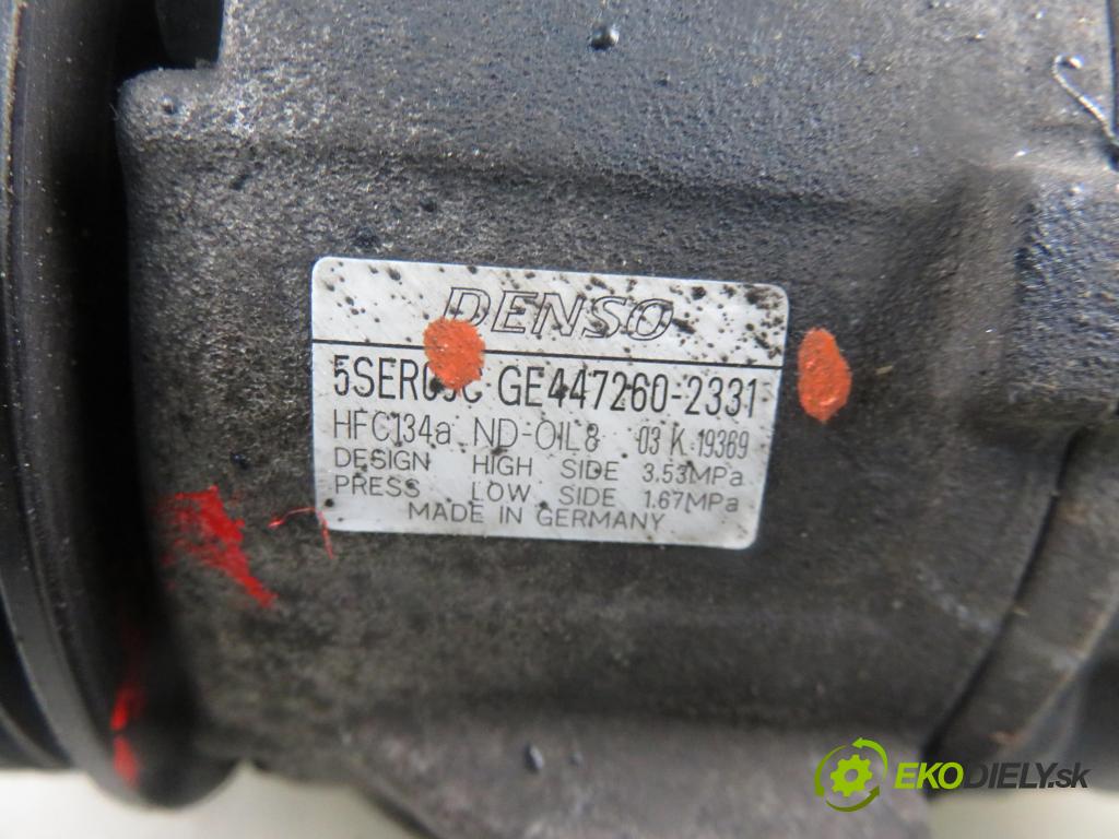 TOYOTA YARIS (_P9_) HB 2008 51,00 1.0 VVT-i (KSP90_) - 1KR-FE 998,00 KOMPRESOR: klimatizácie GE4472602331 (Kompresory klimatizácie)