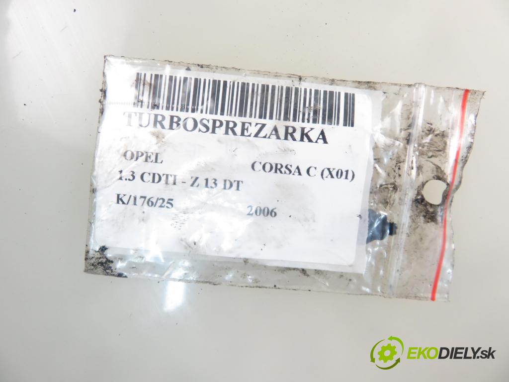 OPEL CORSA C (X01) HB 2006 51,00 1.3 CDTI - Z 13 DT 1248,00 RYCHLONABÍJEČKA: 73501344 ; 54359700006 (Turbodúchadla (kompletní))