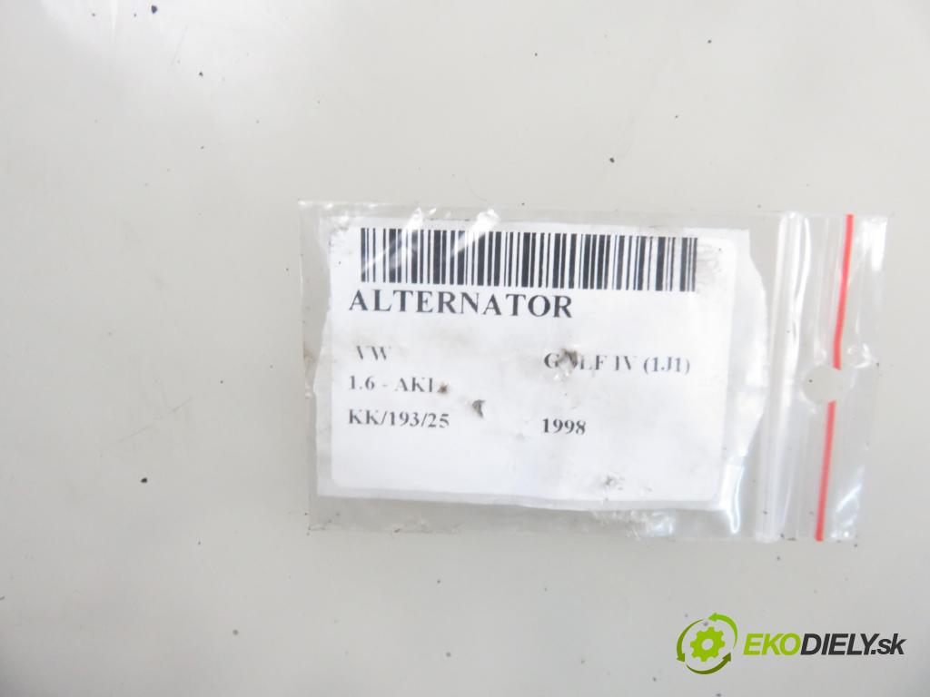 VW GOLF IV (1J1) HB 1998 74,00 1.6 - AKL 1595,00 Alternátor 037903025C ; 0123320034 (Alternátory)
