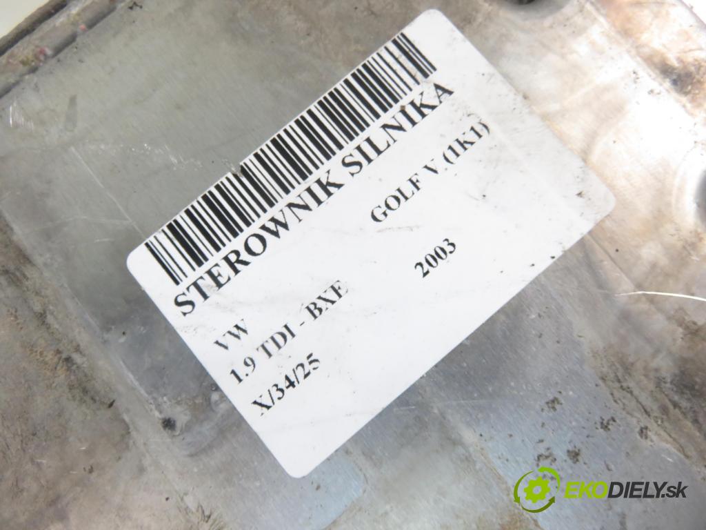 VW GOLF V (1K1) HB 2003 77,00 1.9 TDI - BXE 1896,00 Riadiaca jednotka Motor 03G906016B ; 0281011478