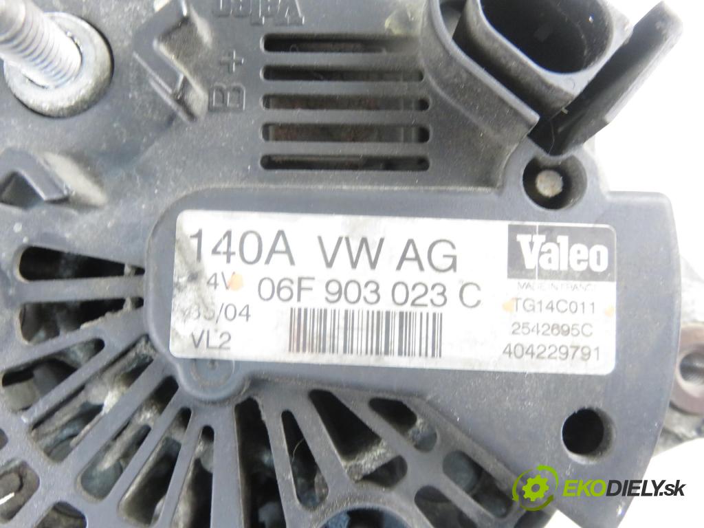 VW GOLF V (1K1) HB 2003 77,00 1.9 TDI - BXE 1896,00 Alternátor 06F903023C ; TG14C011 (Alternátory)