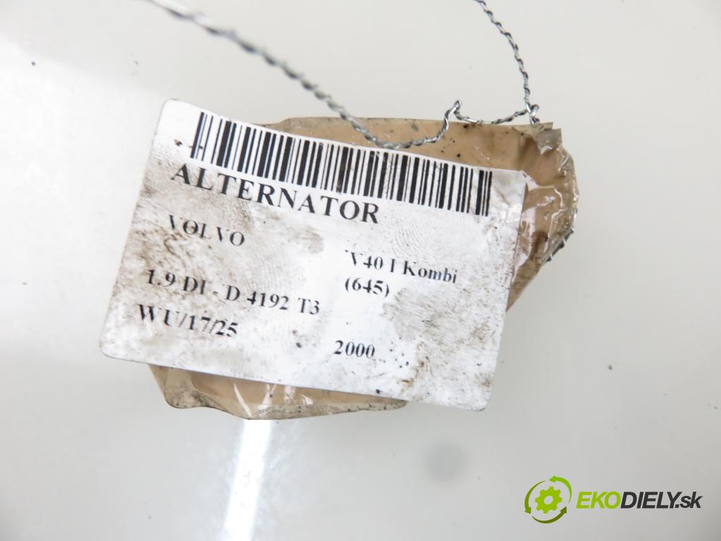 VOLVO V40 Kombi (645) KOMBI 2000 85,00 1.9 DI 116 - D 4192 T3 1870,00 Alternátor SG12B017 (Alternátory)