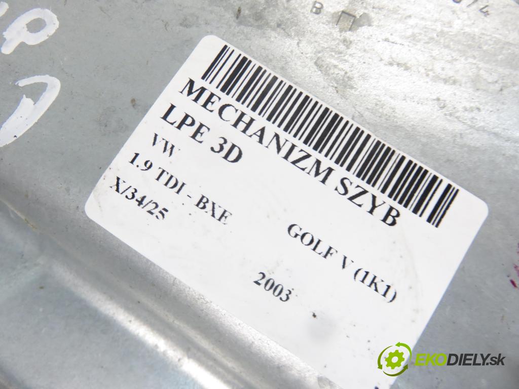 VW GOLF V (1K1) HB 2003 77,00 1.9 TDI - BXE 1896,00 mechanismus oken 3D 1K0959701E ; 1K0959793C