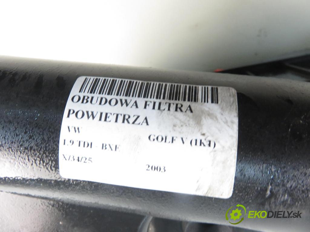 VW GOLF V (1K1) HB 2003 77,00 1.9 TDI - BXE 1896,00 Obal filtra vzduchu 1K0129607R ; 1K0129620F (Obaly filtrov vzduchu)