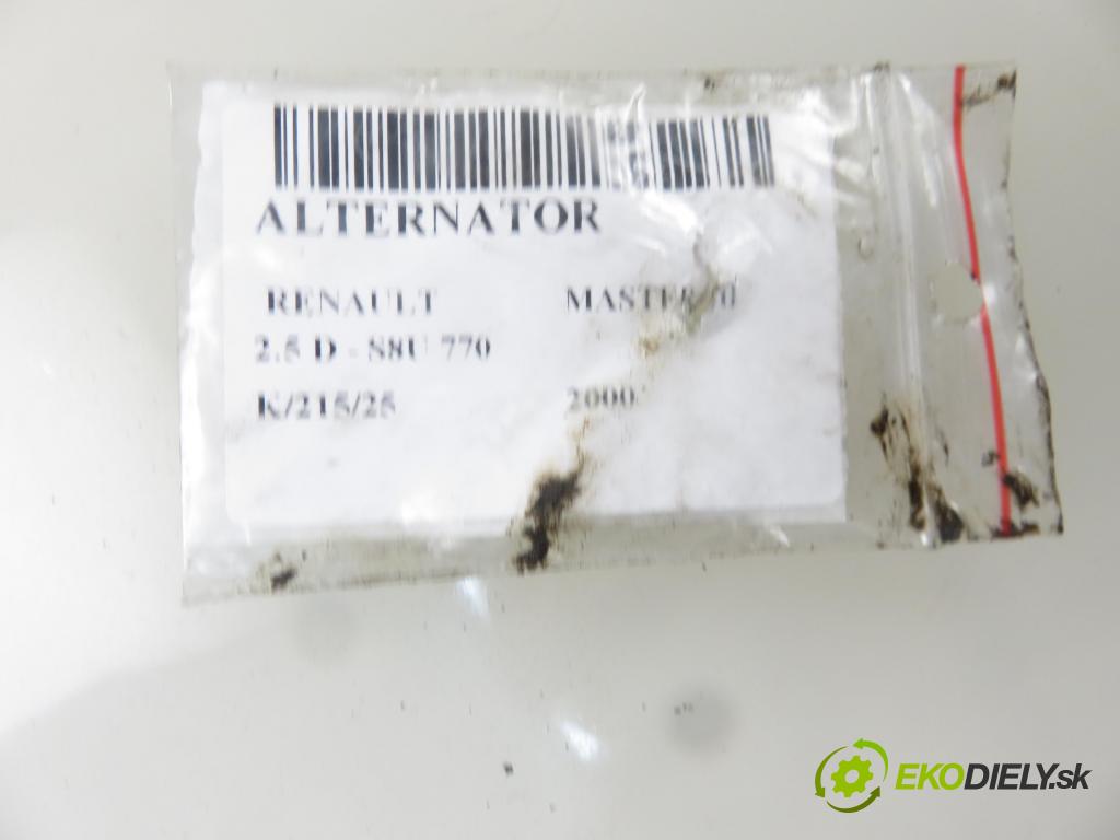 RENAULT MASTER II Autobus (JD) BUS 2000 59,00 2.5 D - S8U 770 2499,00 Alternátor 7700300407 (Alternátory)