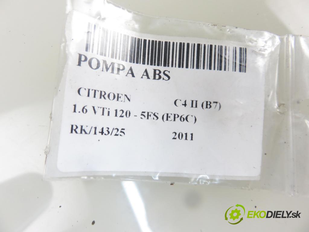CITROEN C4 II (B7) HB 2011 88,00 1.6 VTi 120 - 5FS (EP6C) 1598,00 Pumpa ABS 0265951861 ; 0265252034 ; 9677024980 (Pumpy ABS)
