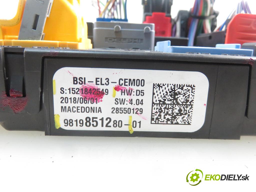 CITROEN C4 CACTUS CROSSOVER 2018 81,00 1.2 THP 110 - HNZ (EB2DT) 1199,00 MODUL BSI 9819851280 ; S1521842549