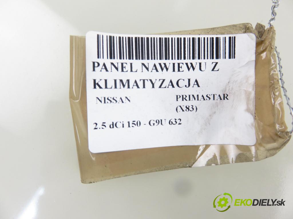NISSAN PRIMASTAR Skrzynia (X83) FURGON 2008 107,00 2.5 dCi 150 - G9U 632 2464,00 Panel kúrenia KLIMATIZACE: W964098P