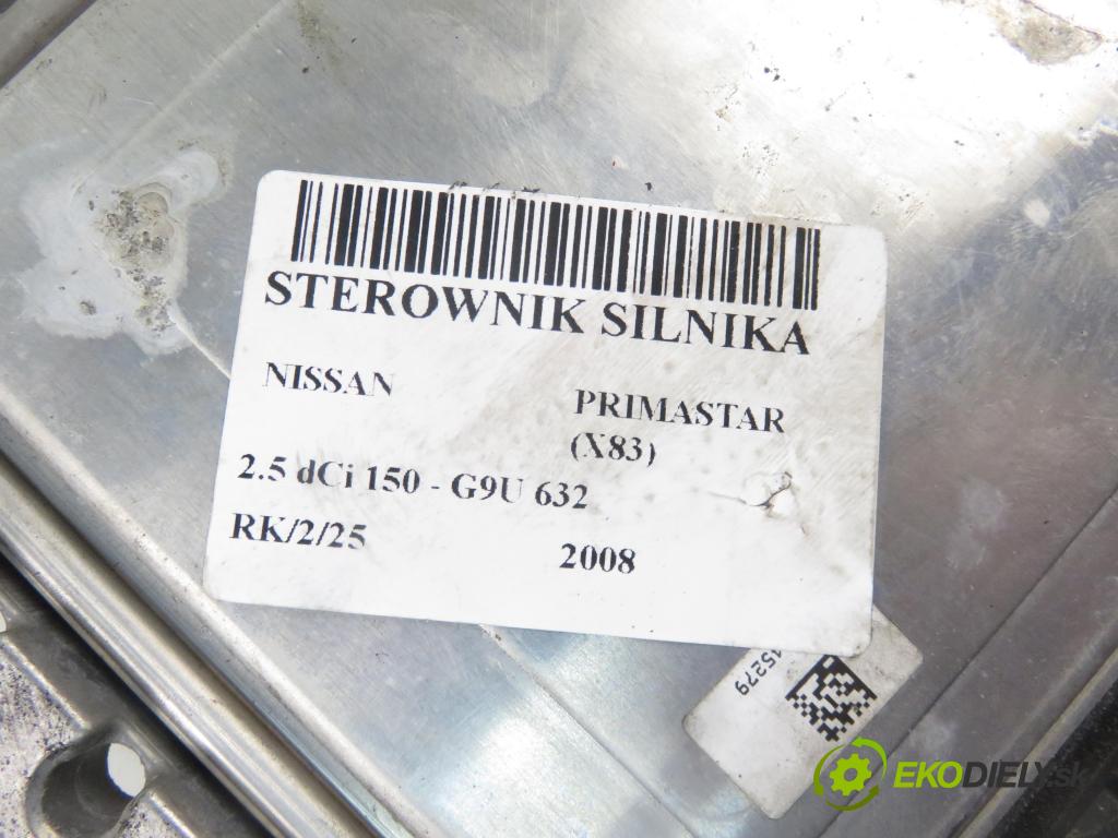 NISSAN PRIMASTAR Skrzynia (X83) FURGON 2008 107,00 2.5 dCi 150 - G9U 632 2464,00 Riadiaca jednotka Motor 8200635663 ; 8200833387 ; 0281013364
