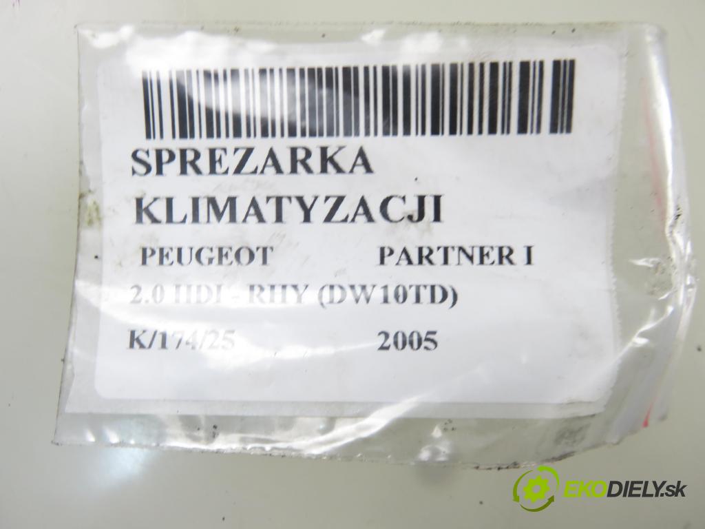 PEUGEOT PARTNER Combispace (5F) KOMBIVAN 2005 66,00 2.0 HDI - RHY (DW10TD) 1997,00 KOMPRESOR: klimatizácie 9646416780 (Kompresory klimatizácie)