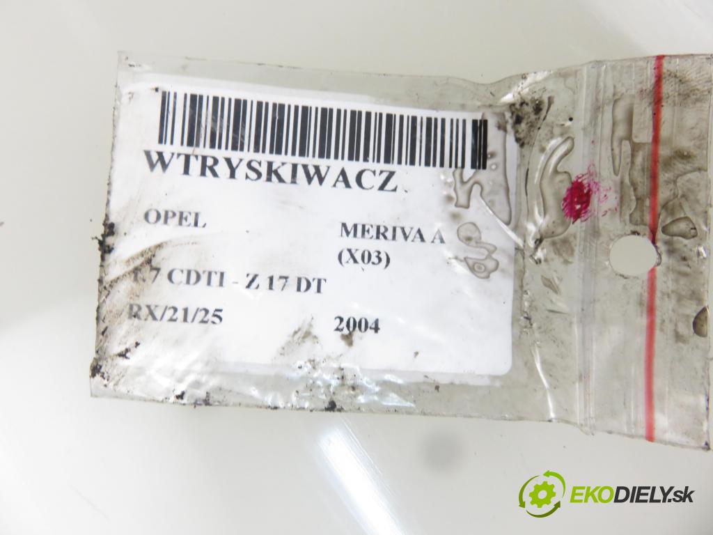 OPEL MERIVA A nadwozie wielkoprzestrzenne (MPV) (X03) HB 2004 74,00 1.7 CDTI 101 - Z 17 DT 1686,00 vstrekovač 0950005086 (Vstrekovače)