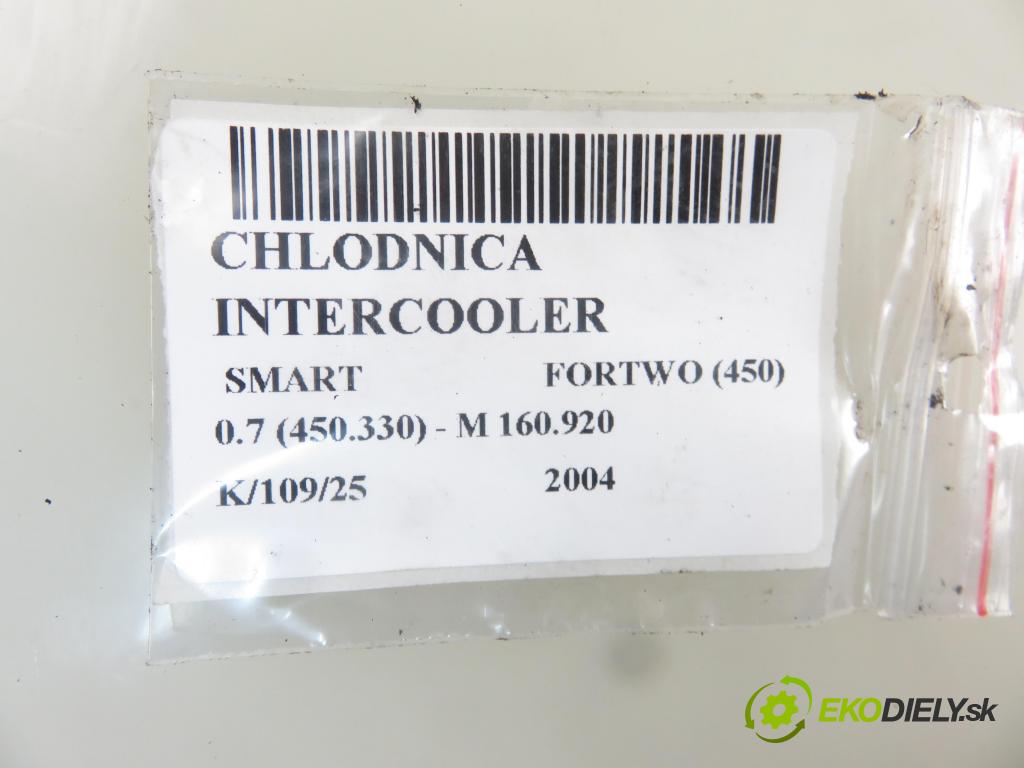 SMART FORTWO Coupe (450) HB 2004 37,00 0.7 (450.330) 50 - M 160.920 698,00 ventilátor intercoolera 0003127V010 (Chladiče nasávaného vzduchu (intercoolery))