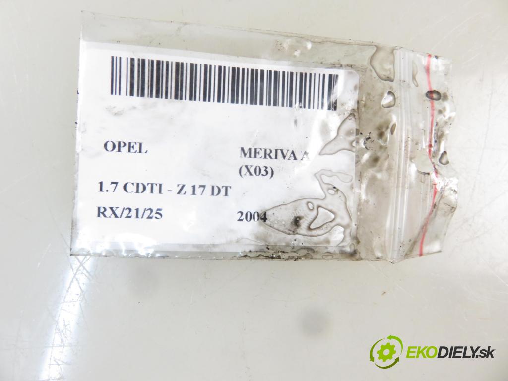 OPEL MERIVA A nadwozie wielkoprzestrzenne (MPV) (X03) HB 2004 74,00 1.7 CDTI 101 - Z 17 DT 1686,00 vstrekovač 8973138612 (Vstrekovače)
