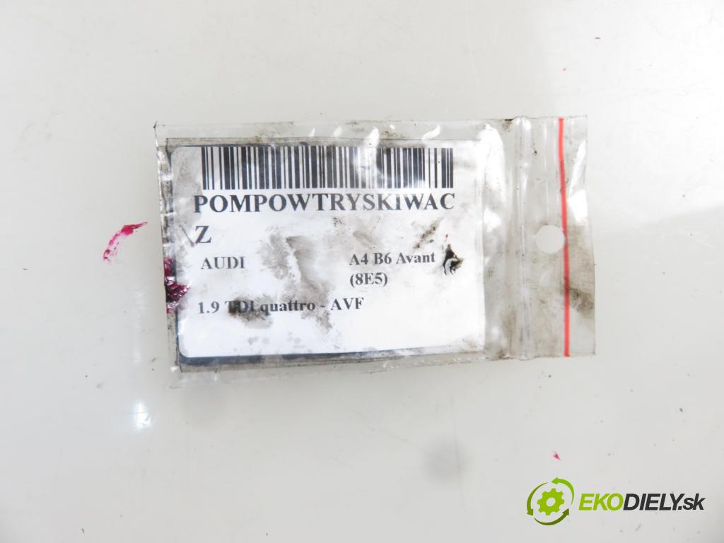 AUDI A4 Avant (8E5, B6) KOMBI 2002 96,00 1.9 TDI quattro - AVF 1896,00 Vstrekovač 038130073AA ; 0414720028 (Vstrekovače)