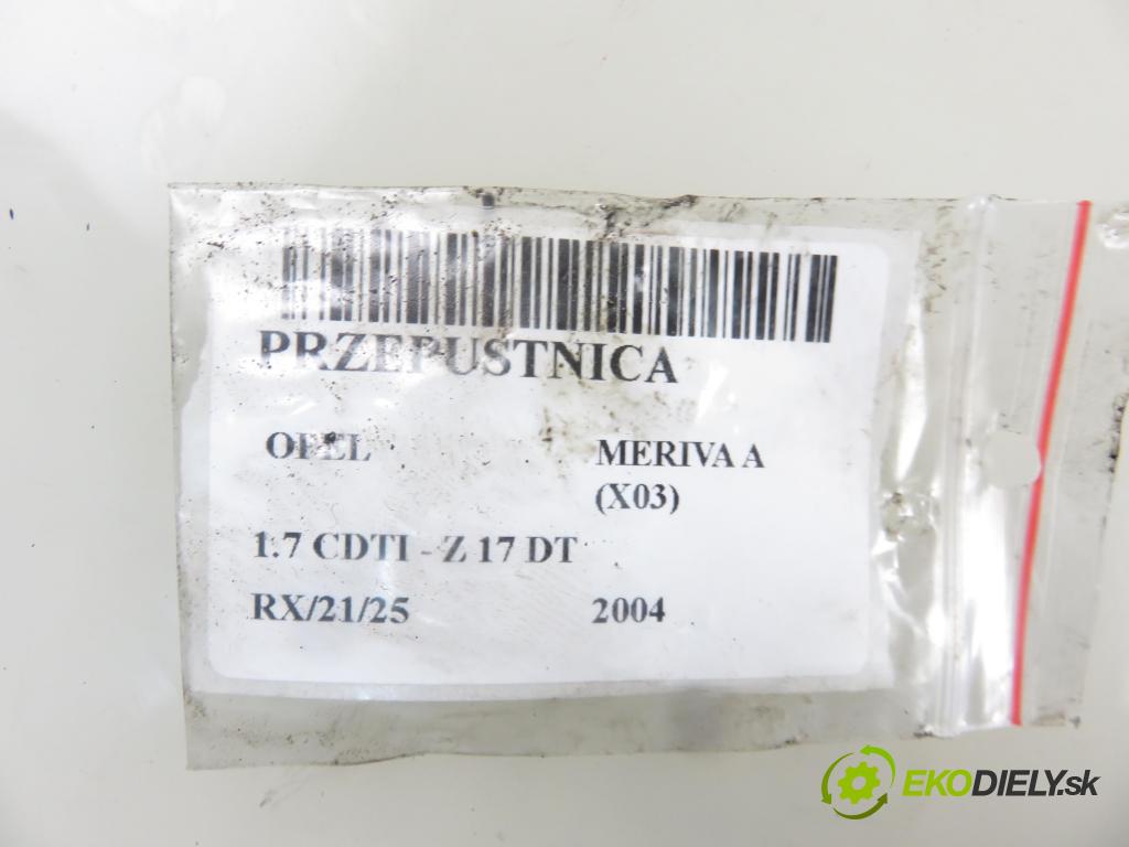 OPEL MERIVA A nadwozie wielkoprzestrzenne (MPV) (X03) HB 2004 74,00 1.7 CDTI 101 - Z 17 DT 1686,00 Škrtiaca klapka 8973002310 (Škrtiace klapky)