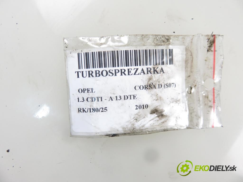 OPEL CORSA D (S07) HB 2010 70,00 1.3 CDTI - A 13 DTE 1248,00 RYCHLONABÍJEČKA: 55225439 ; 54359700027 (Turbodúchadla (kompletní))