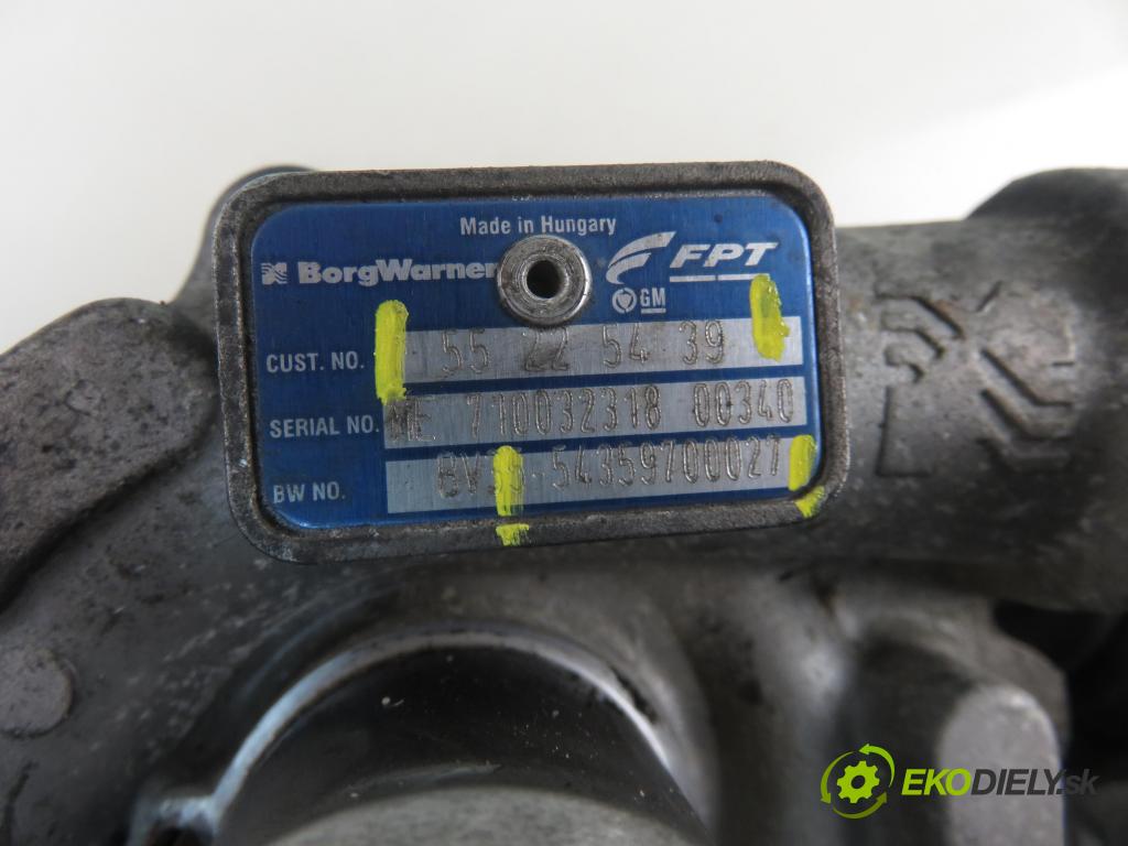 OPEL CORSA D (S07) HB 2010 70,00 1.3 CDTI - A 13 DTE 1248,00 RYCHLONABÍJEČKA: 55225439 ; 54359700027 (Turbodúchadla (kompletní))