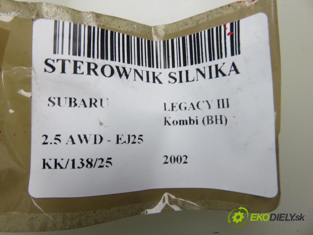 SUBARU LEGACY III Kombi (BH) KOMBI 2002 115,00 2.5 AWD - EJ25 2457,00 Riadiaca jednotka Motor 22611AG192 ; A18000D8Q