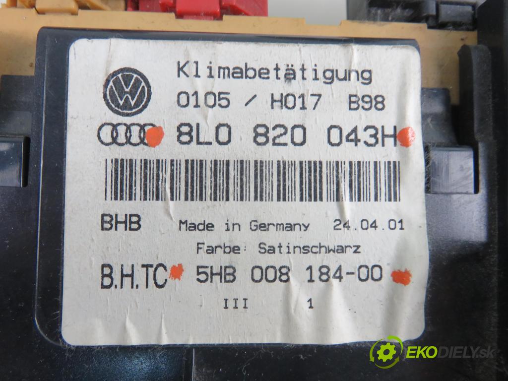 AUDI A3 (8L1) HB 2001 75,00 1.6 - AVU 1595,00 Panel kúrenia KLIMATRONIK 8L0820043H ; 5HB00818400