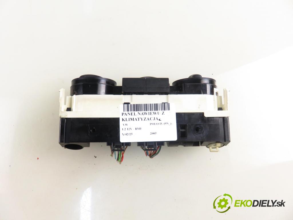 VW POLO (9N_) HB 2005 47,00 1.2 12V - BME 1198,00 Panel kúrenia KLIMATIZACE: 6Q0820045E
