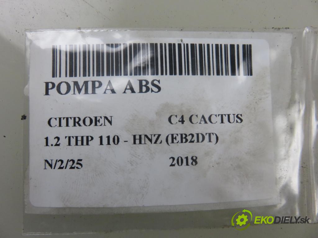 CITROEN C4 CACTUS CROSSOVER 2018 81,00 1.2 THP 110 - HNZ (EB2DT) 1199,00 Pumpa ABS 0265956240 ; 9827194580 ; 9808055980 (Pumpy ABS)