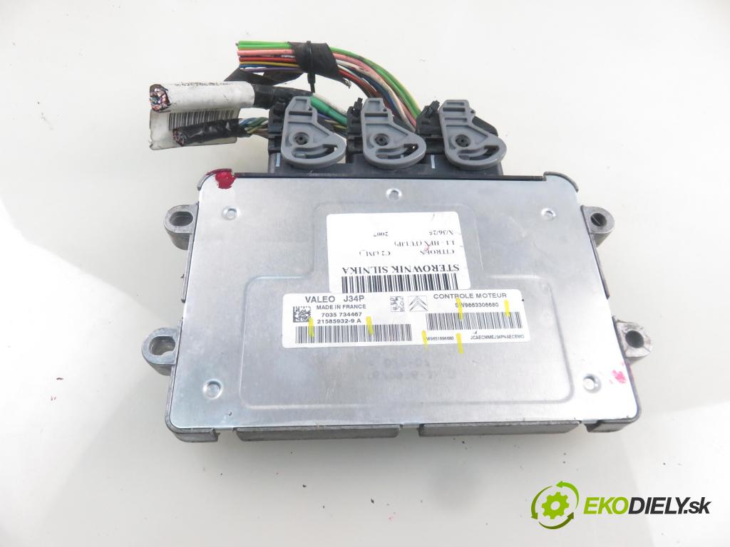 CITROEN C2 (JM_) HB 2007 44,00 1.1 - HFX (TU1JP) 1124,00 Riadiaca jednotka Motor 215859329A ; 9663306680 ; 9651696680
