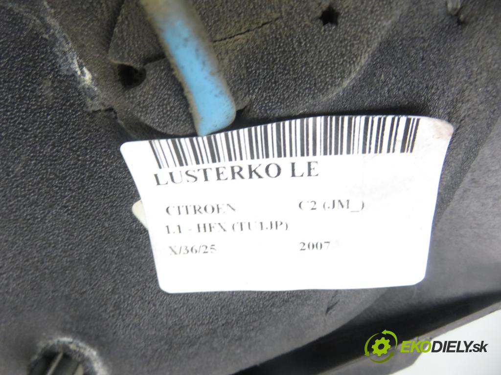 CITROEN C2 (JM_) HB 2007 44,00 1.1 - HFX (TU1JP) 1124,00 zpětné zrcátko LE