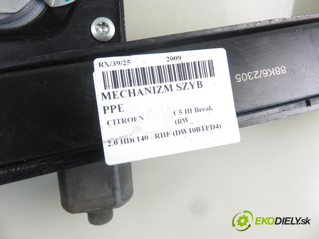 CITROEN C5 III Break (RW_) KOMBI 2009 103,00 2.0 HDi 140 - RHF (DW10BTED4) 1997,00 Mechanizmus okien 0130822445