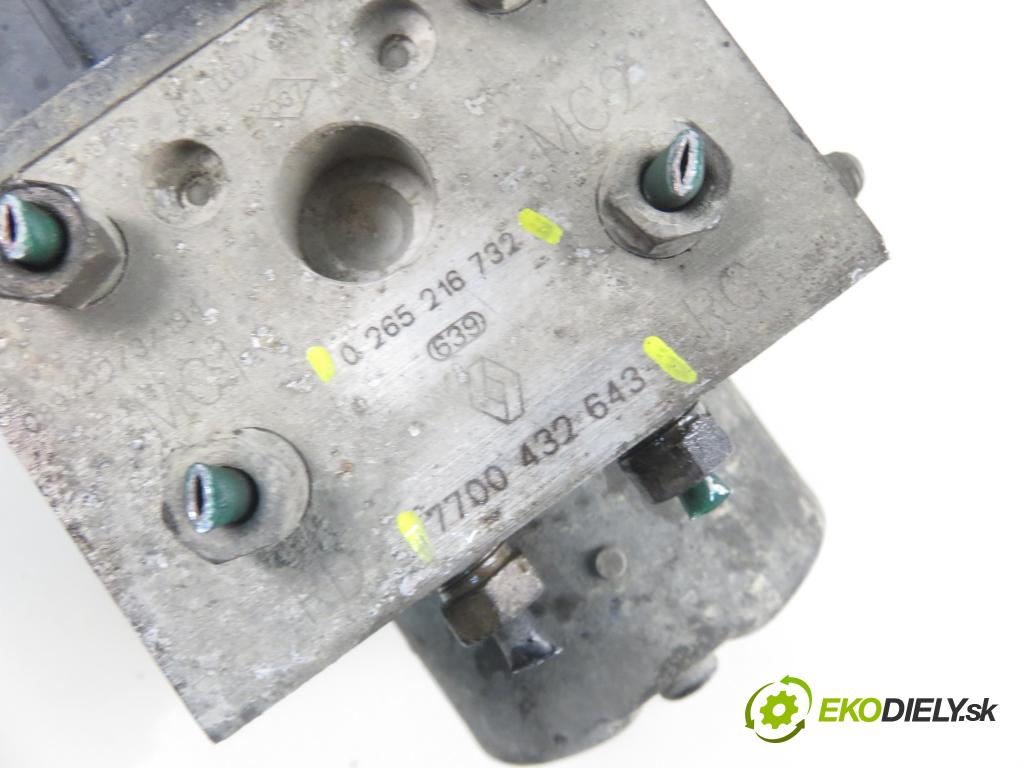 RENAULT SCENIC I (JA0/1_) MINIVAN 2000 72,00 1.9 dTi 98 - F9Q 736 1870,00 Pumpa ABS 0273004395 ; 7700432643 ; 0265216732 (Pumpa ABS)