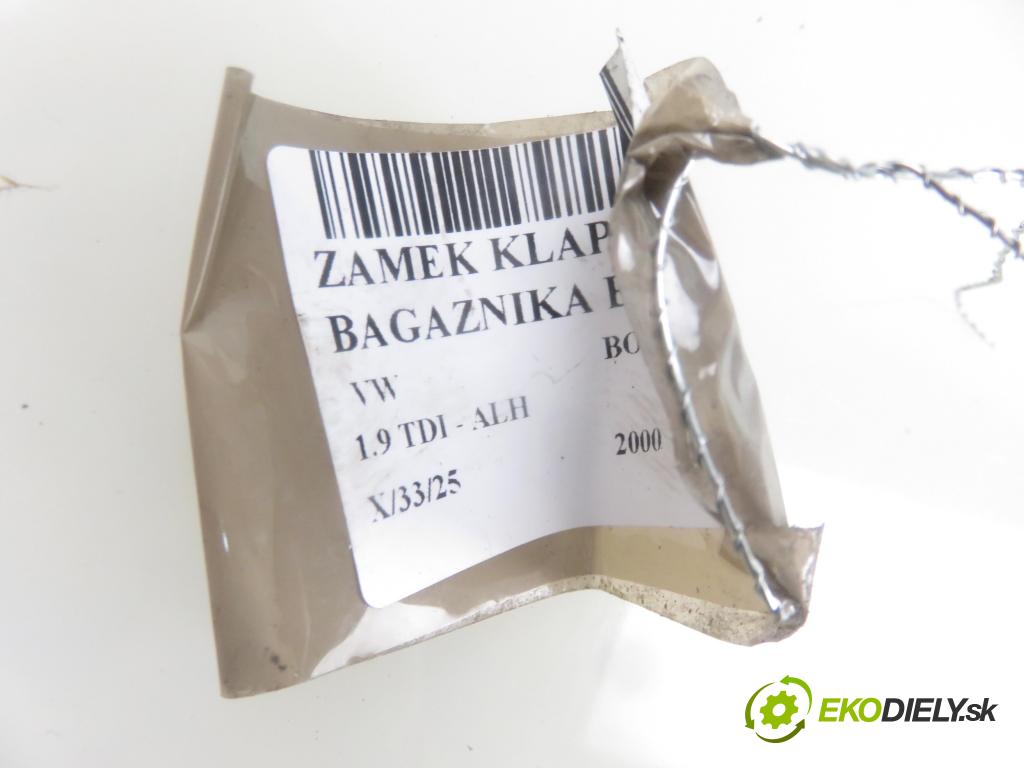 VW BORA (1J2) SEDAN 2000 66,00 1.9 TDI 90 - ALH 1896,00 zámok dveří kufr MAN: 1J5827505D