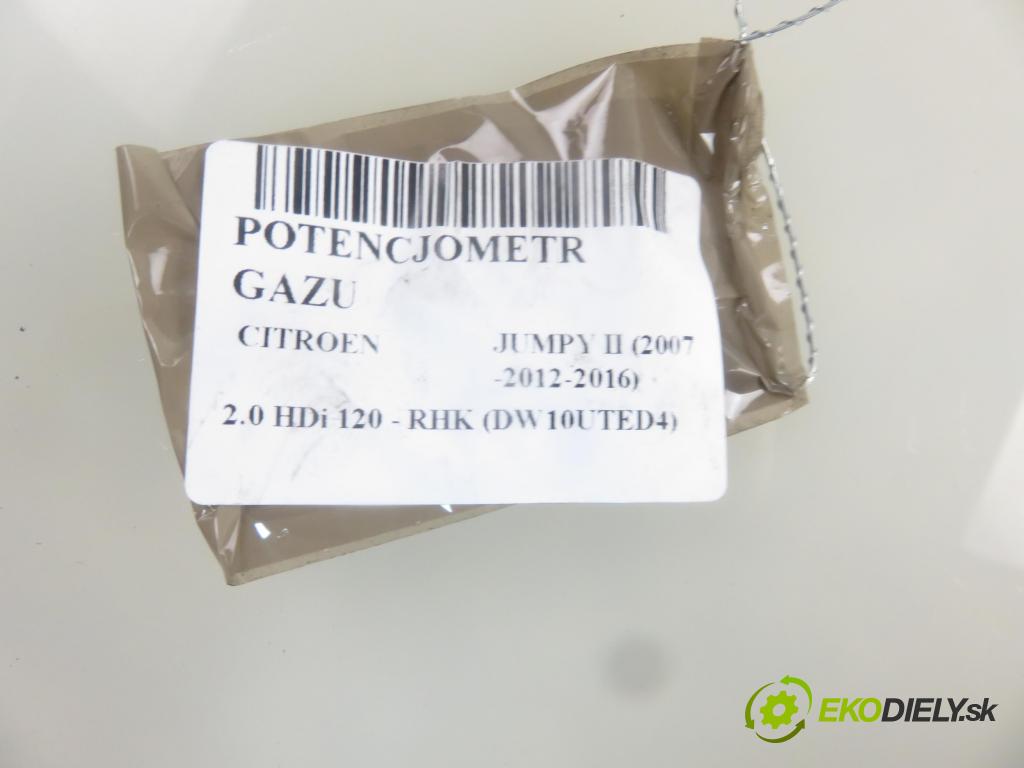 CITROEN JUMPY Skrzynia FURGON 2007 88,00 2.0 HDi 120 - RHK (DW10UTED4) 1997,00 Potenciometer plynu 1400838680 ; 6PV00908309 (Pedále)