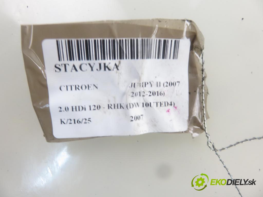 CITROEN JUMPY Skrzynia FURGON 2007 88,00 2.0 HDi 120 - RHK (DW10UTED4) 1997,00 spinačka 36410600 ; 9663123280 (Spínacie skrinky a kľúče)