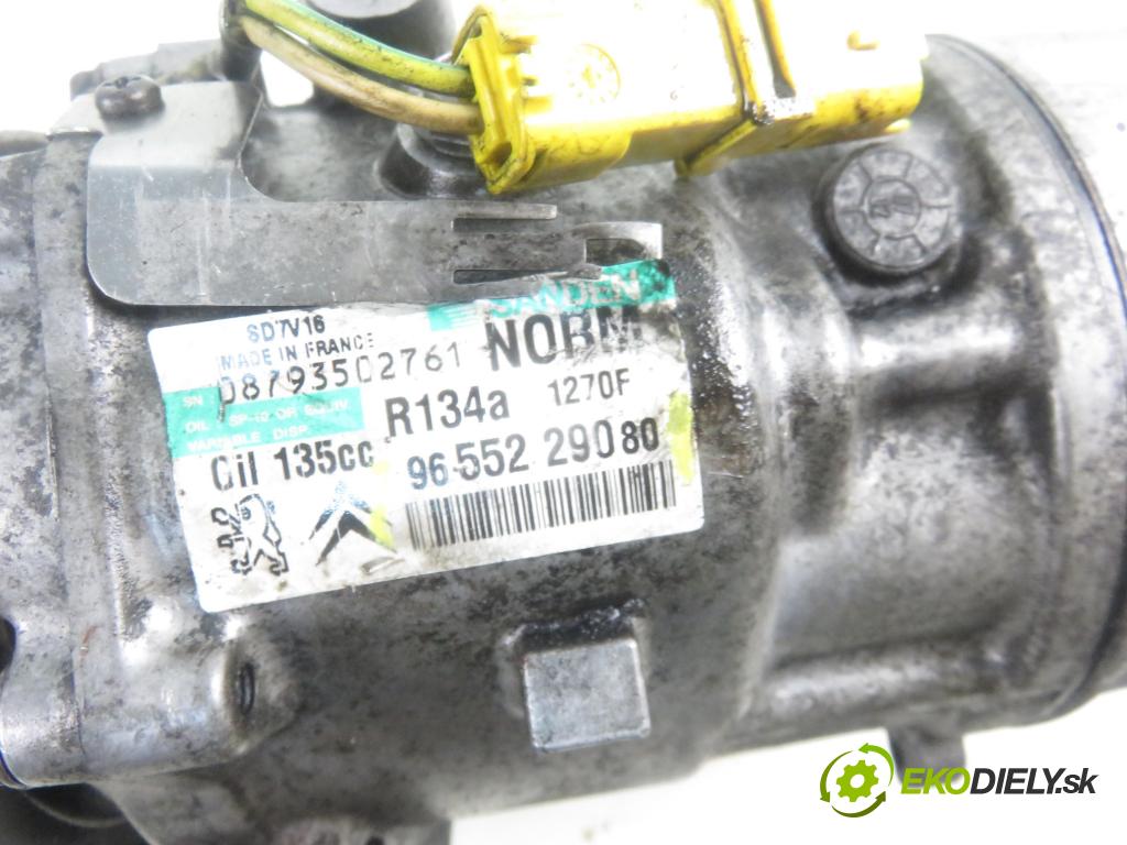 CITROEN JUMPY Skrzynia FURGON 2007 88,00 2.0 HDi 120 - RHK (DW10UTED4) 1997,00 KOMPRESOR: klimatizácie 9655229080 (Kompresory klimatizácie)