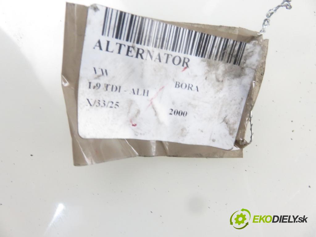 VW BORA (1J2) SEDAN 2000 66,00 1.9 TDI 90 - ALH 1896,00 Alternátor  (Alternátory)
