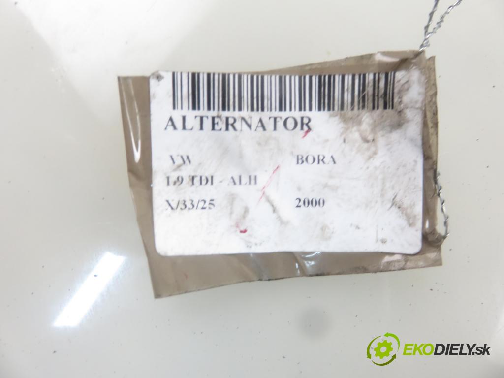 VW BORA (1J2) SEDAN 2000 66,00 1.9 TDI 90 - ALH 1896,00 Alternátor  (Alternátory)