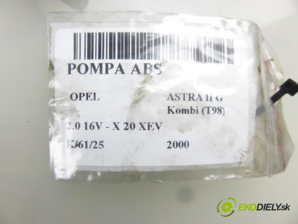 OPEL ASTRA G Kombi (T98) KOMBI 2000 100,00 2.0 16V - X 20 XEV 1998,00 Pumpa ABS 90581418 ; 0265220531 (Pumpy ABS)