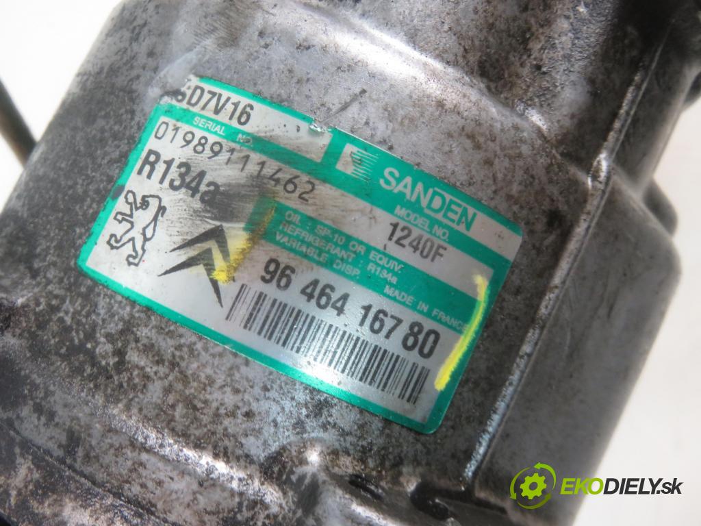 CITROEN BERLINGO / BERLINGO FIRST nadwozie wielkoprzestrzenne (MPV) KOMBIVAN 2005 51,00 1.9 D - WJY (DW8B) 1868,00 KOMPRESOR: klimatizácie 9646416780 (Kompresory klimatizácie)