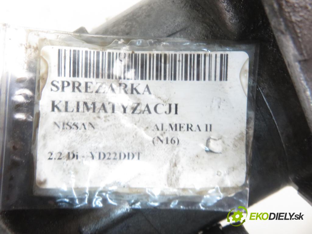 NISSAN ALMERA II (N16) HB 2000 81,00 2.2 Di - YD22DDT 2184,00 KOMPRESOR: klimatizácie  (Kompresory klimatizácie)